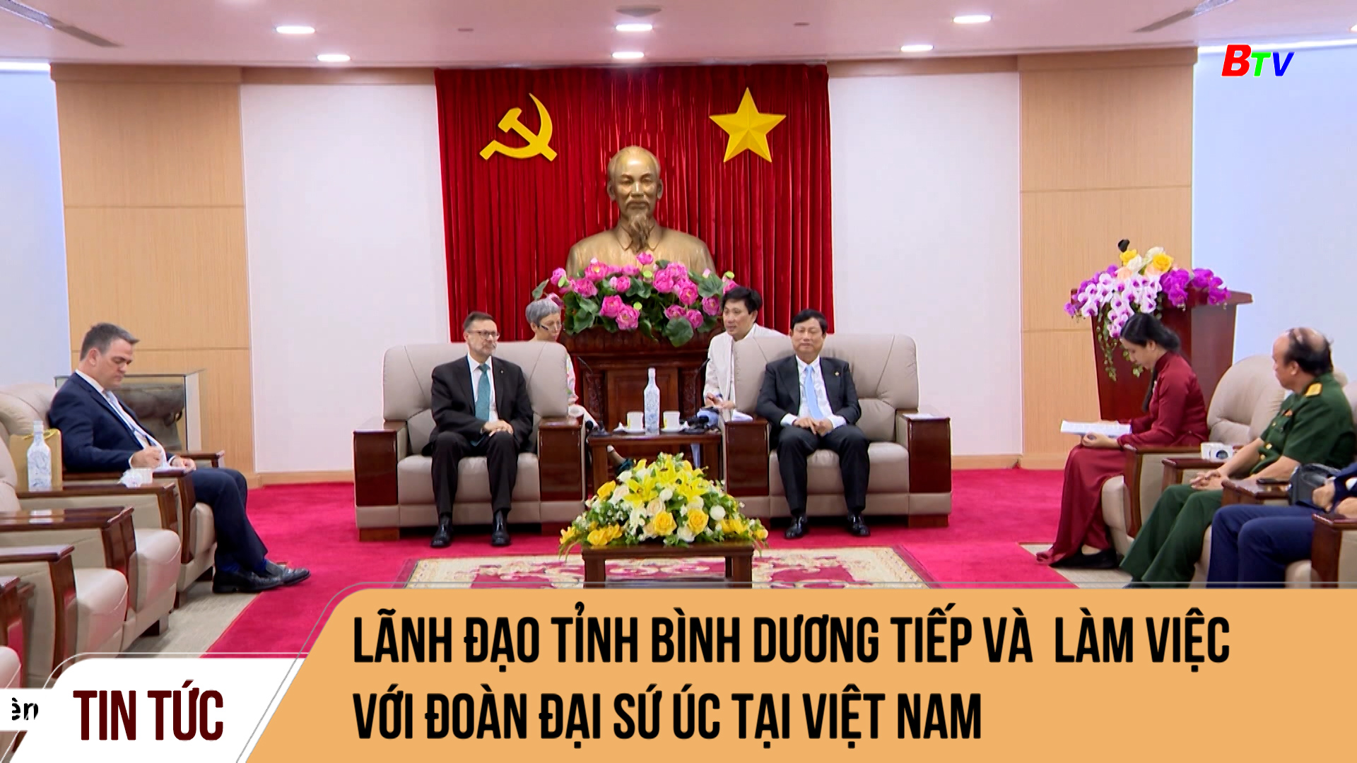 Lãnh đạo tỉnh Bình Dương tiếp và làm việc với đoàn Đại sứ Úc tại Việt Nam